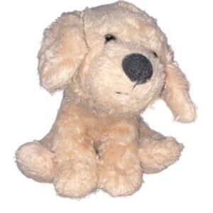 Soft Beige Plush Puppy Dog Stuffed Animal Toy